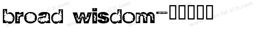 broad wisdom字体转换